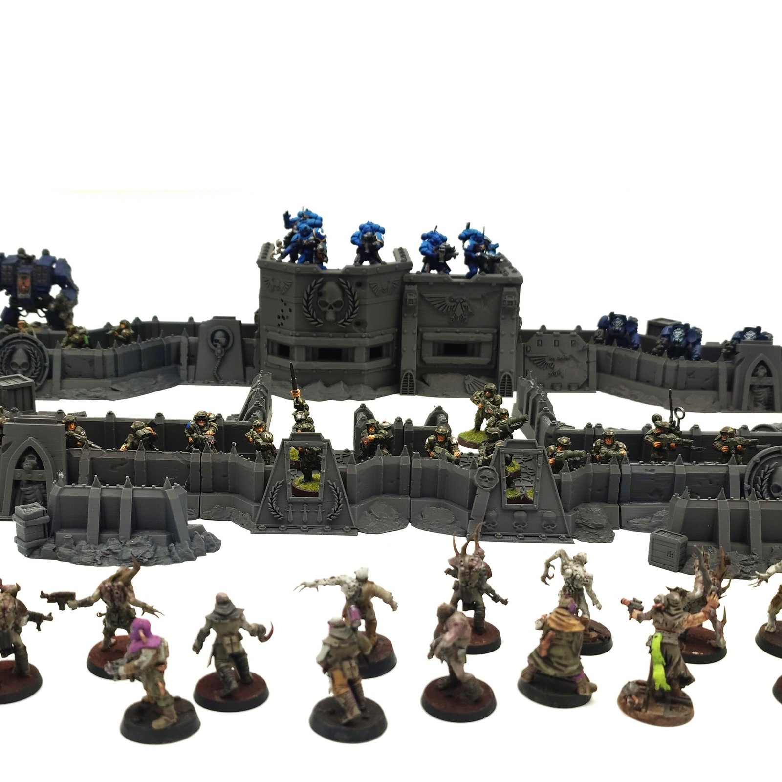 ImperialDefenceLine_1 imperial defence line network terrain set warhammer 40,000 compatible