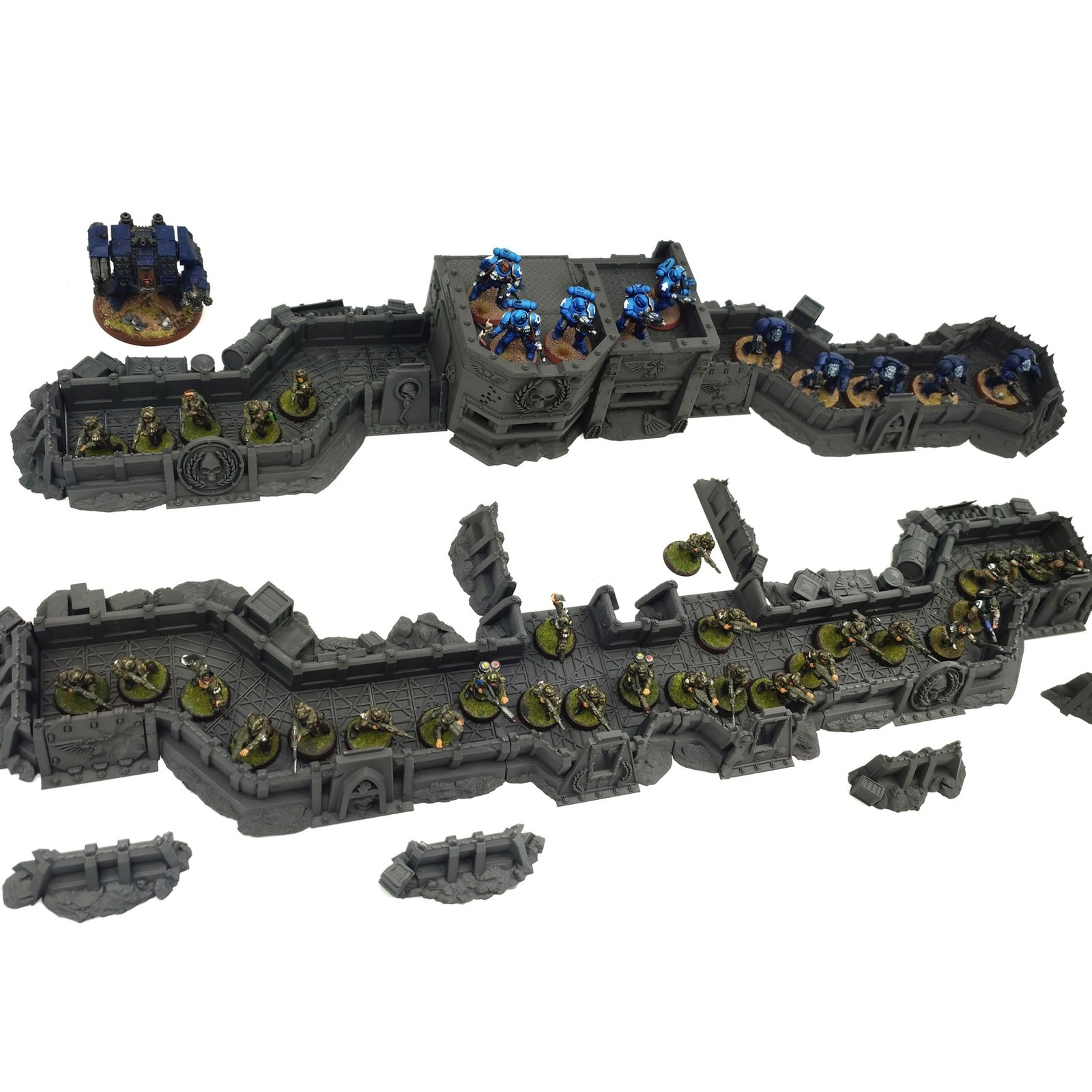 ImperialDefenceLine_2 imperial defence line network terrain set warhammer 40,000 compatible